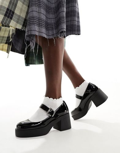 ASOS DESIGN - Penny - Chaussures babies à semelle plateforme à talon - Noir