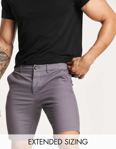 Short chino ajusté - Anthracite - Asos Design - Modalova