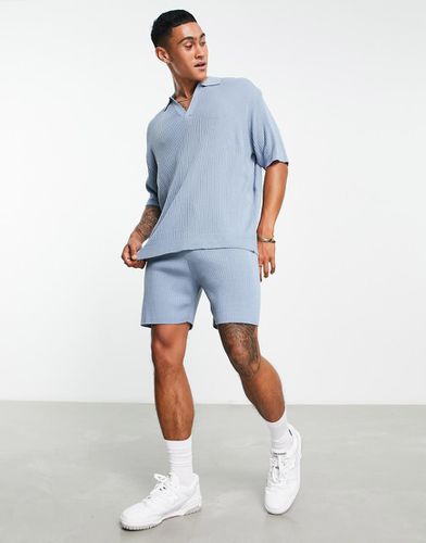 Short d'ensemble fin en maille côtelée - Asos Design - Modalova