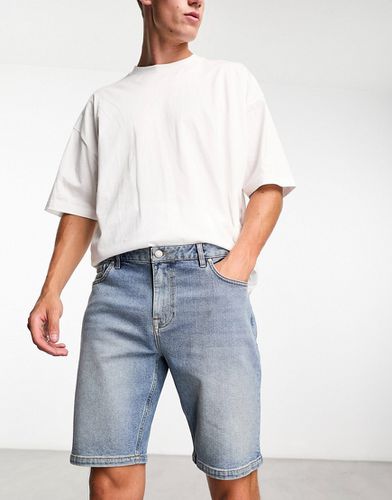 Short en jean skinny classique - délavé moyen - Asos Design - Modalova
