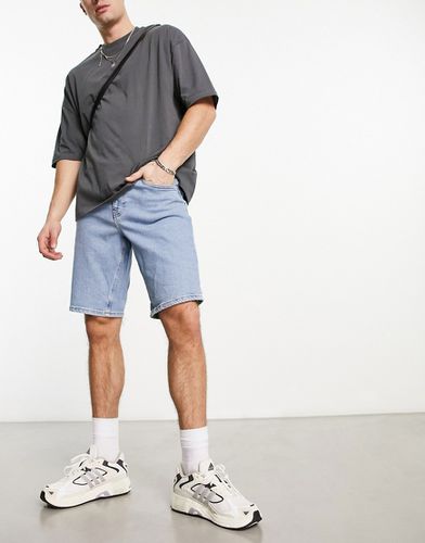 Short slim mi-long en jean stretch - délavé clair - Asos Design - Modalova