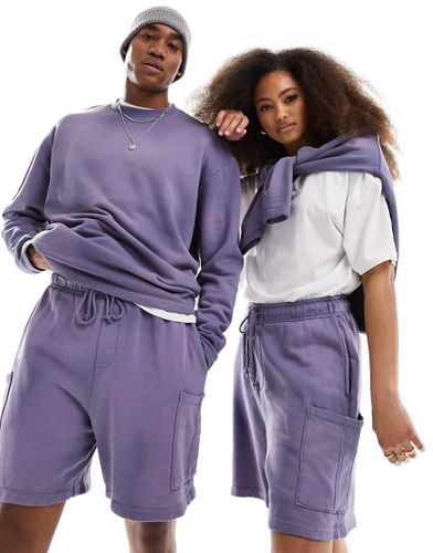 Short unisexe oversize d'ensemble à poche cargo - Violet délavé - Asos Design - Modalova