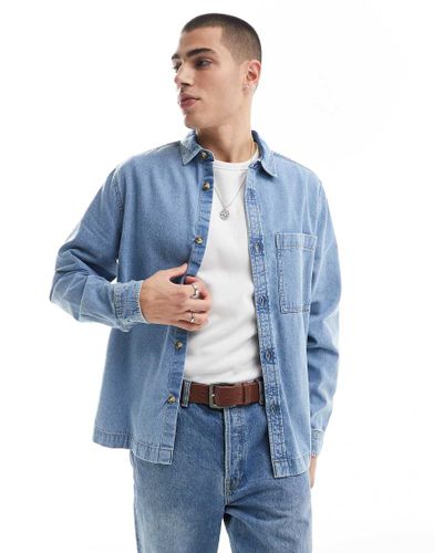 Surchemise en denim avec surpiqres contrastantes - Asos Design - Modalova