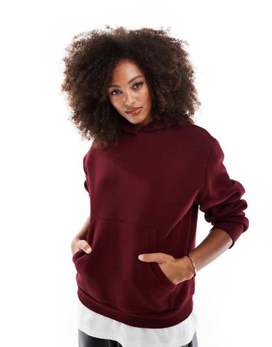 Sweat à capuche oversize - Bordeaux - Asos Design - Modalova