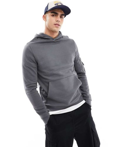 Sweat à capuche avec poche MA1 - anthracite - Asos Design - Modalova