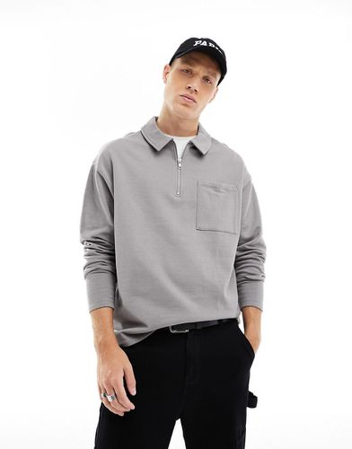 Sweat-shirt oversize avec col zippé - Asos Design - Modalova