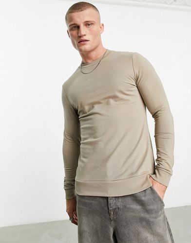 Sweat-shirt moulant - Beige - Asos Design - Modalova