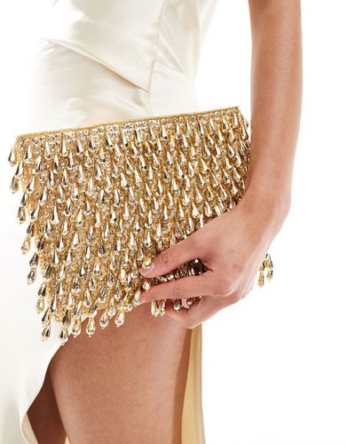 Pochette zippée sur le dessus entièrement ornée de perles - Asos Design - Modalova