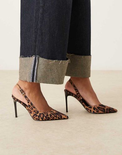 Polar d'Orsay - Chaussures  talon haut et bride arrire avec imprim lopard - Asos Design - Modalova