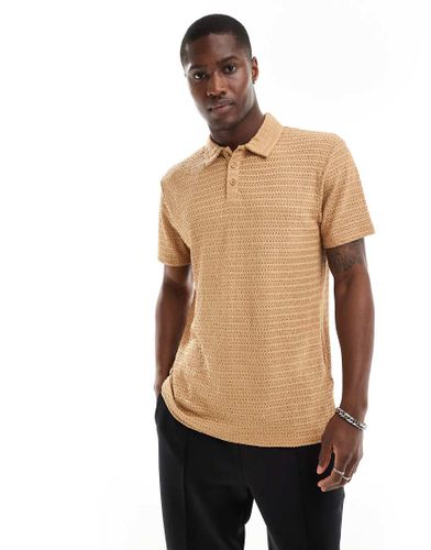 Polo texturé au crochet - Asos Design - Modalova