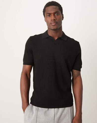 Polo en maille légère texture chinée - Asos Design - Modalova