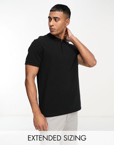 Polo habillé en piqué - Noir - Asos Design - Modalova