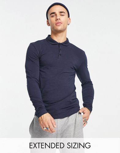 Polo moulant à manches longues en jersey - Asos Design - Modalova