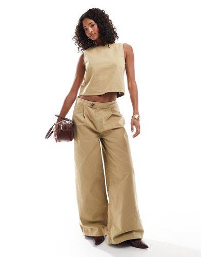 Pantalon coupe ballon à pinces - Taupe - Asos Design - Modalova