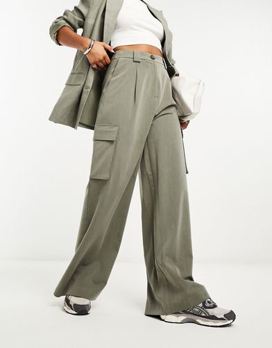 Pantalon cargo ajusté - Kaki - Asos Design - Modalova