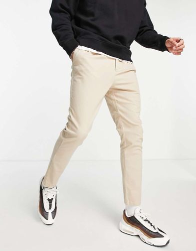 Pantalon chino coupe cigarette - Beige - Asos Design - Modalova