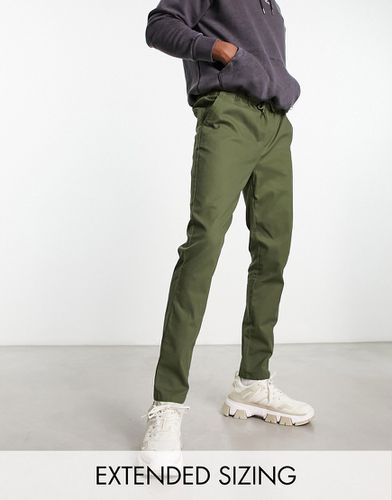 Pantalon chino ajusté - Kaki foncé - Asos Design - Modalova