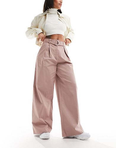 Pantalon ample avec anneau en D - Vison - Asos Design - Modalova