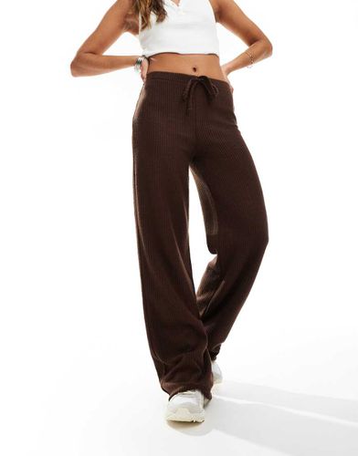 Pantalon ample effet brossé - Chocolat - Asos Design - Modalova