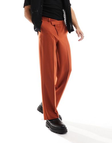 Pantalon ample et élégant avec ceinture croisée - Orange brûlé - Asos Design - Modalova
