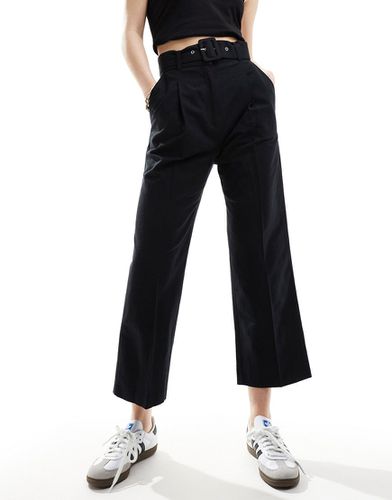 Pantalon ajusté à ceinture en lin mélangé - Asos Design - Modalova