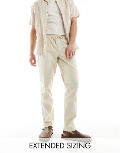 Pantalon ajusté à enfiler - Beige - Asos Design - Modalova