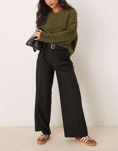 Pantalon ajusté décontracté avec ceinture - Asos Design - Modalova