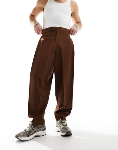 Pantalon bouffant élégant plissé sur les côtés - Asos Design - Modalova