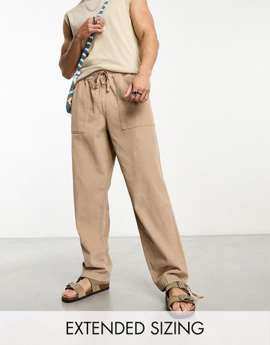 Pantalon baggy en velours côtelé - Fauve - Asos Design - Modalova