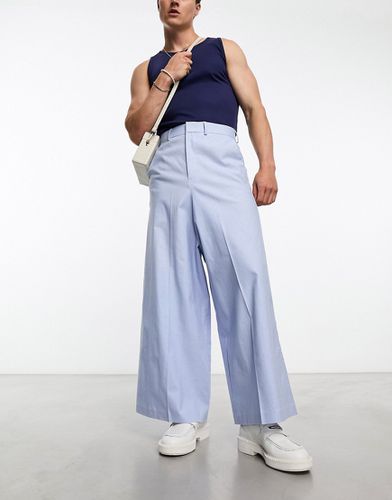 Pantalon de costume ultra ample en lin mélangé - Asos Design - Modalova