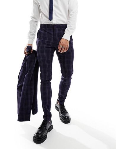 Pantalon de costume ultra skinny à carreaux ton sur ton - Asos Design - Modalova