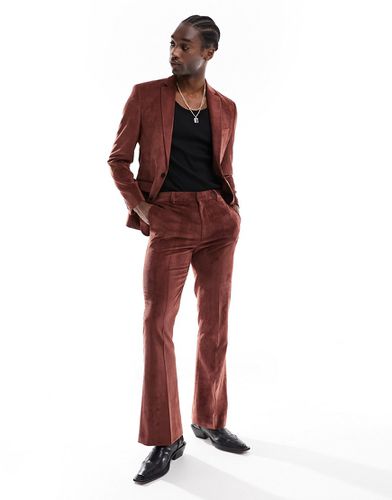 Pantalon de costume ajusté en velours côtelé - rouille - Asos Design - Modalova