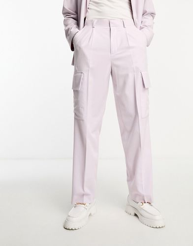 Pantalon de costume ample coupe cargo - pâle - Asos Design - Modalova