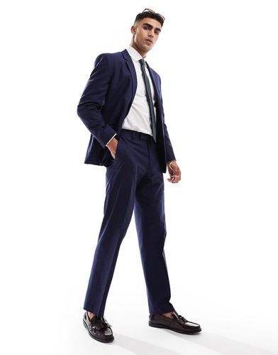 Pantalon de costume droit en lin mélangé - Asos Design - Modalova