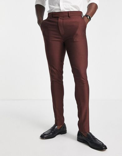 Pantalon de costume Oxford habillé ajusté - brûlé - Asos Design - Modalova