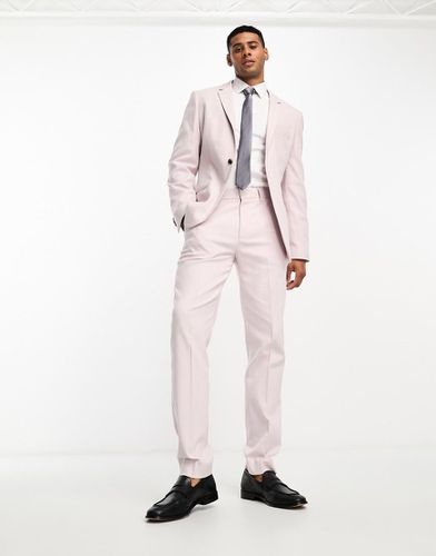 Pantalon de costume Oxford slim - Vieux rose - Asos Design - Modalova