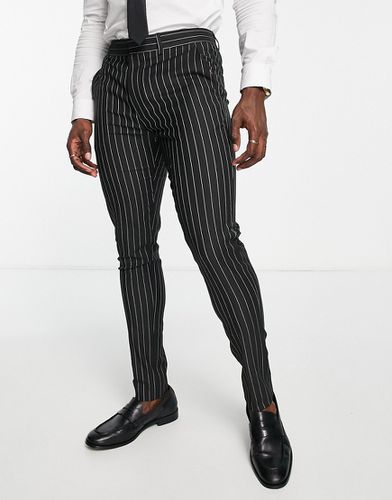 Pantalon de costume skinny à fines rayures - et blanc - Asos Design - Modalova