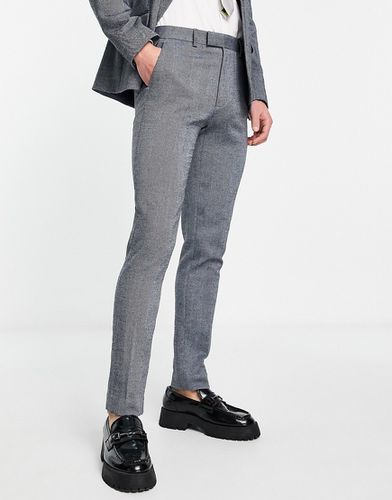 Pantalon de costume skinny en laine mélangée à chevrons - Asos Design - Modalova