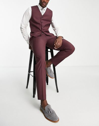 Pantalon de costume slim - Bordeaux - Asos Design - Modalova