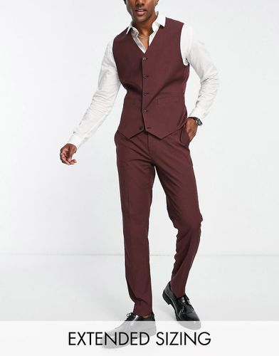 Pantalon de costume slim - Bordeaux - Asos Design - Modalova