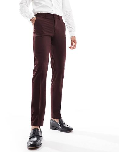 Pantalon de costume slim - Bordeaux - Asos Design - Modalova