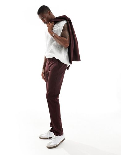 Pantalon de costume slim - Bordeaux - Asos Design - Modalova
