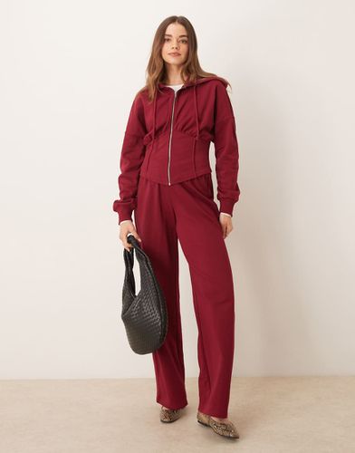 Pantalon de jogging ample avec taille en V devant - Bordeaux - Asos Design - Modalova