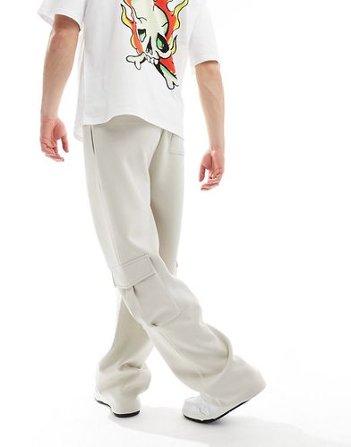 Pantalon de jogging ample en néoprène à poches cargo - Beige - Asos Design - Modalova