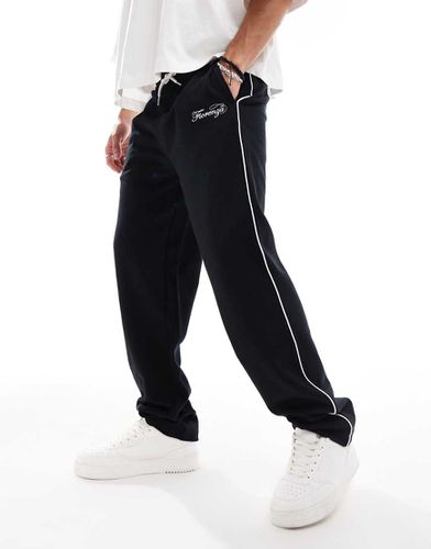 Pantalon de jogging droit avec broderies et liserés - Asos Design - Modalova