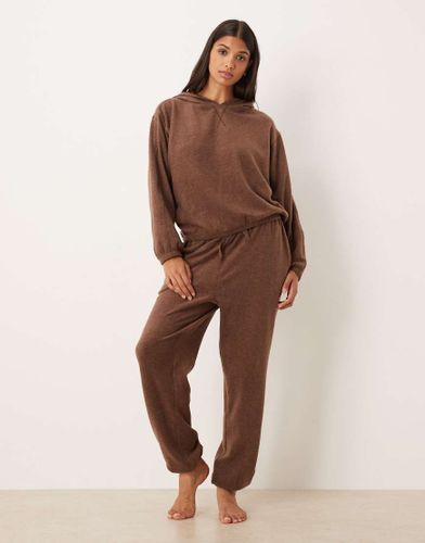 Pantalon de jogging en molleton lger  assortir - Chocolat - Asos Design - Modalova