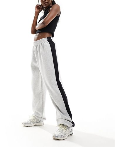 Pantalon de jogging oversize à bandes latérales - Gris - Asos Design - Modalova