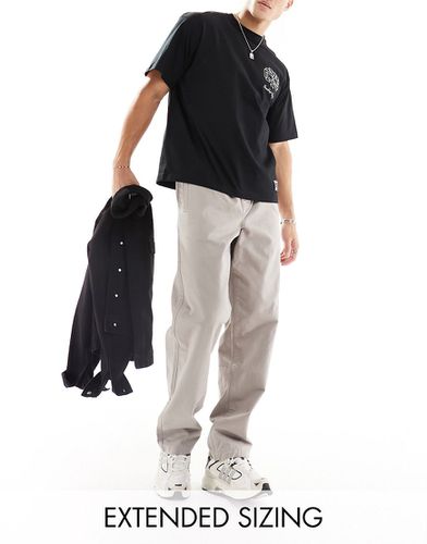 Pantalon décontracté à taille élastique facile à enfiler - Gris - Asos Design - Modalova