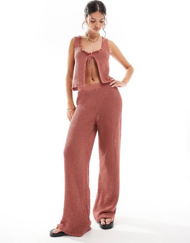 Pantalon d'ensemble ample en maille - Rouille - Asos Design - Modalova