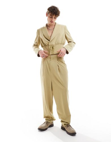 Pantalon d'ensemble bouffant élégant - Taupe - Asos Design - Modalova